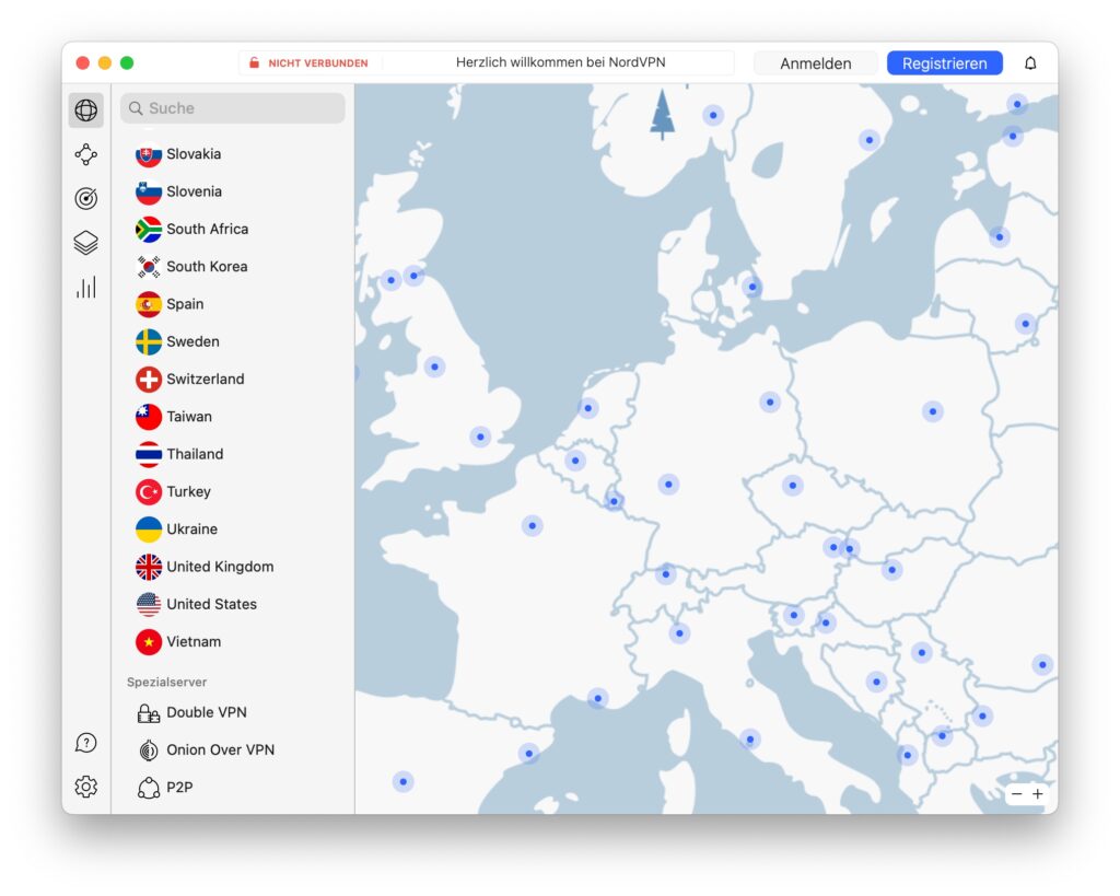 NordVPN Endpunkte
